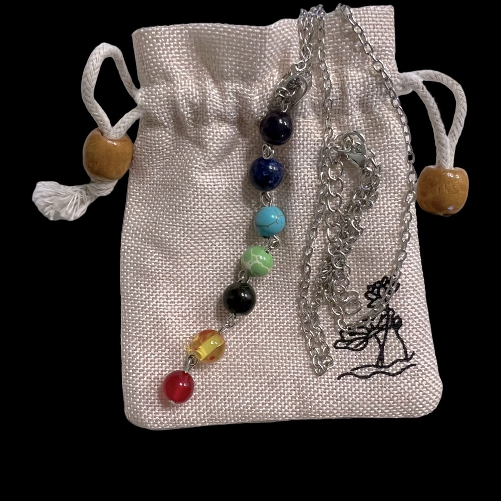 Handmade 7 chakra lariat necklace 15.7”inch